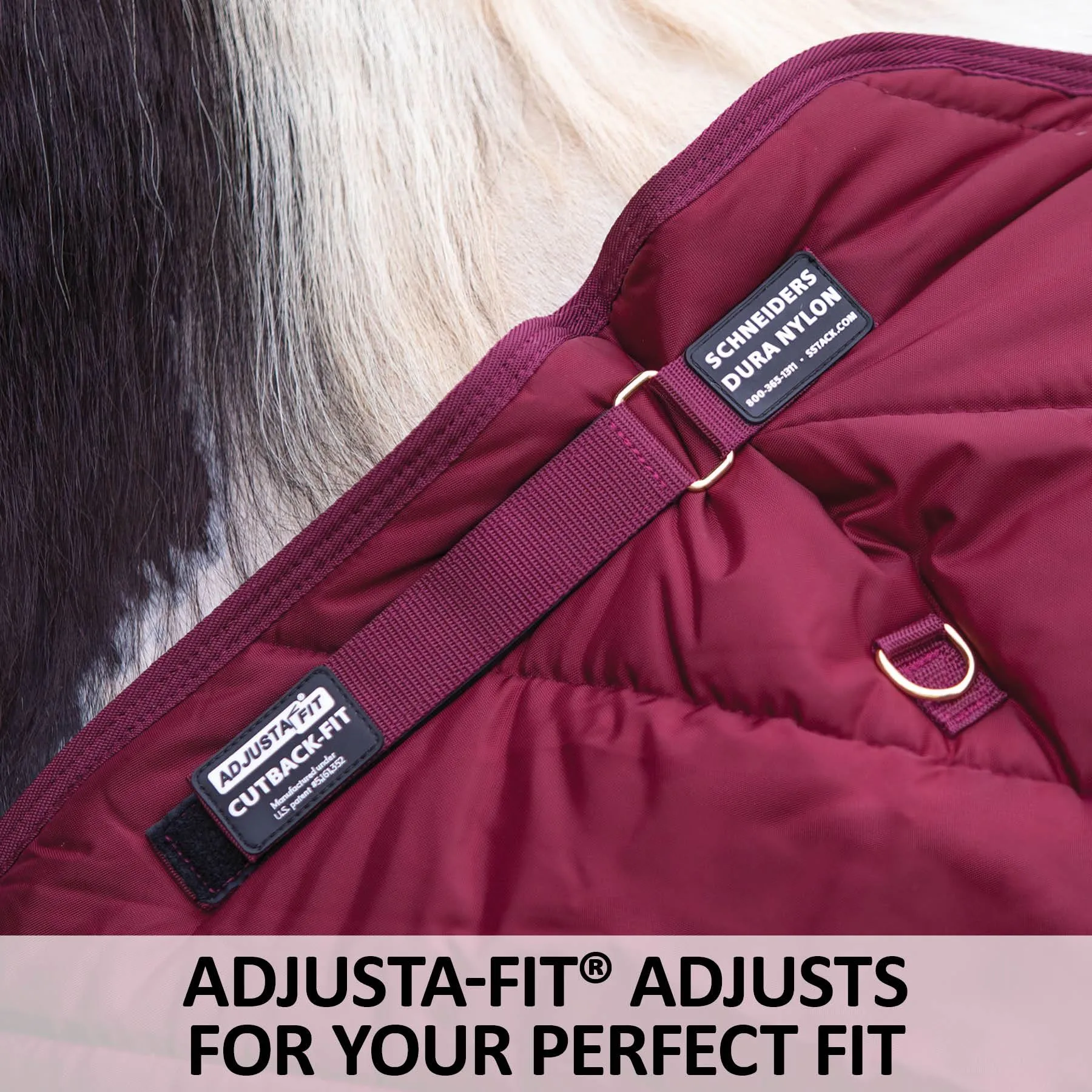 Adjusta-Fit Dura-Nylon Zenith Leg Strap Horse Stable Blanket - Heavyweight Weatherproof Protection 6 Adjusta-Fit Dura-Nylon Zenith Leg Strap Horse Stable Blanket - Heavyweight Weatherproof Protection - Image 6