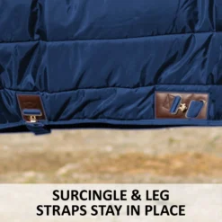 Adjusta-Fit Dura-Nylon Cutback Westcoast Leg Strap Horse Stable Blanket - Medium Weight | Horse Blankets -Schneiders Shop 10485 feature f overlay