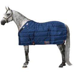 Adjusta-Fit Dura-Nylon Cutback Westcoast Leg Strap Horse Stable Blanket - Medium Weight | Horse Blankets -Schneiders Shop 10485 navy