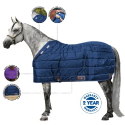 Adjusta-Fit Dura-Nylon Cutback Westcoast Leg Strap Horse Stable Blanket - Medium Weight | Horse Blankets