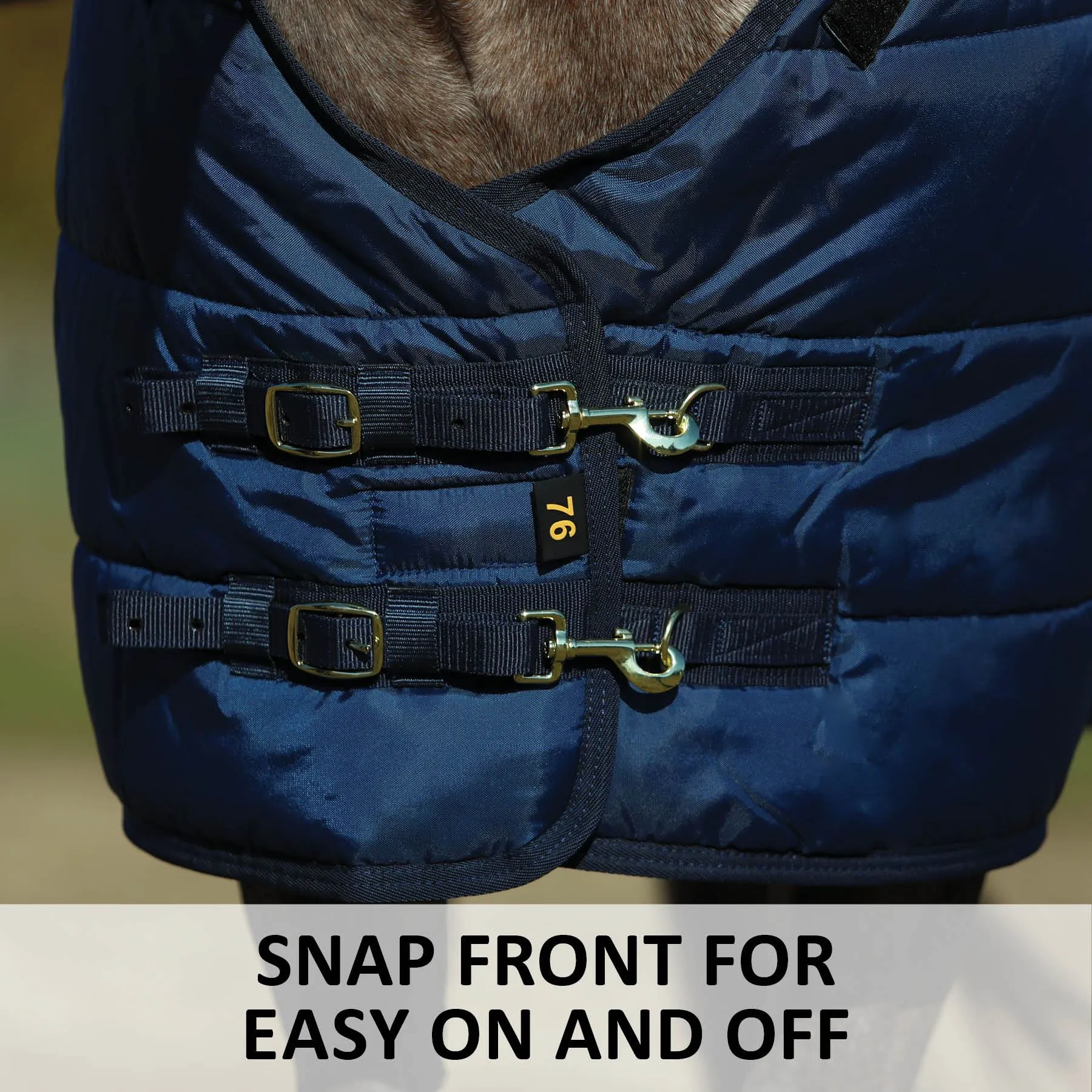 Adjusta-Fit Dura-Nylon V-Free Ocala Midweight Horse Stable Blanket - Open Front Leg Strap Design 8 Adjusta-Fit Dura-Nylon V-Free Ocala Midweight Horse Stable Blanket - Open Front Leg Strap Design - Image 8