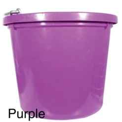 Fortiflex 20 Quart Flatback Bucket - Durable Feeding & Watering Solution for Horses -Schneiders Shop 10758 purple