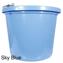 Fortiflex 20 Quart Flatback Bucket - Durable Feeding & Watering Solution for Horses -Schneiders Shop 10758 sky