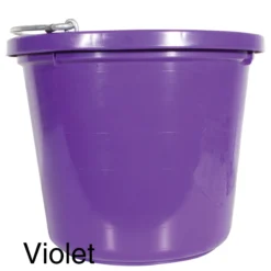 Fortiflex 20 Quart Flatback Bucket - Durable Feeding & Watering Solution for Horses -Schneiders Shop 10758 violet
