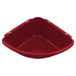 Fortiflex 24 Quart Corner Feeder - Durable Horse Feeder for Efficient Feeding -Schneiders Shop 10759 red