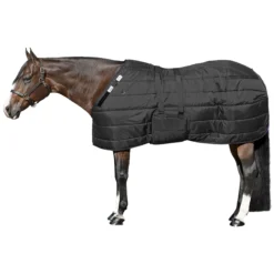 Adjusta-Fit Dura-Nylon V-Free Guardian Midweight Horse Stable Blanket - Comfort & Protection -Schneiders Shop 13157 black