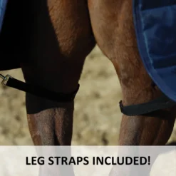 Adjusta-Fit Dura-Nylon V-Free Guardian Midweight Horse Stable Blanket - Comfort & Protection -Schneiders Shop 13157 feature h overlay