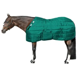 Adjusta-Fit Dura-Nylon V-Free Guardian Midweight Horse Stable Blanket - Comfort & Protection -Schneiders Shop 13157 green
