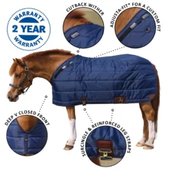 Adjusta-Fit Pony Leg Strap Horse Stable Blanket - Midweight Comfort for Your Equine