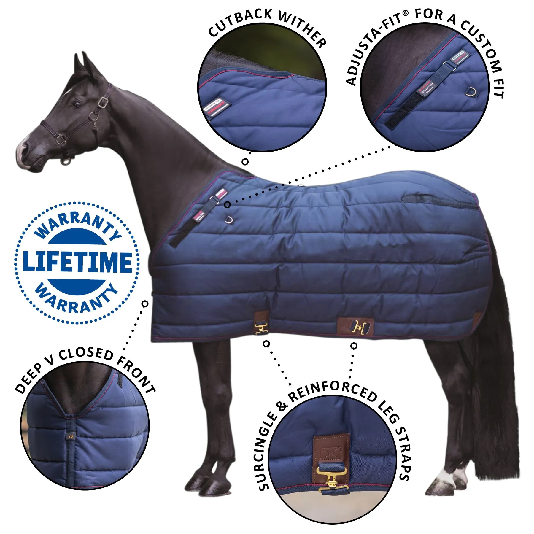 Adjusta-Fit SuperQuilt Cutback Leg Strap Horse Stable Blanket - Extra Heavyweight | Horse Blankets Australia 1 Adjusta-Fit SuperQuilt Cutback Leg Strap Horse Stable Blanket - Extra Heavyweight | Horse Blankets Australia