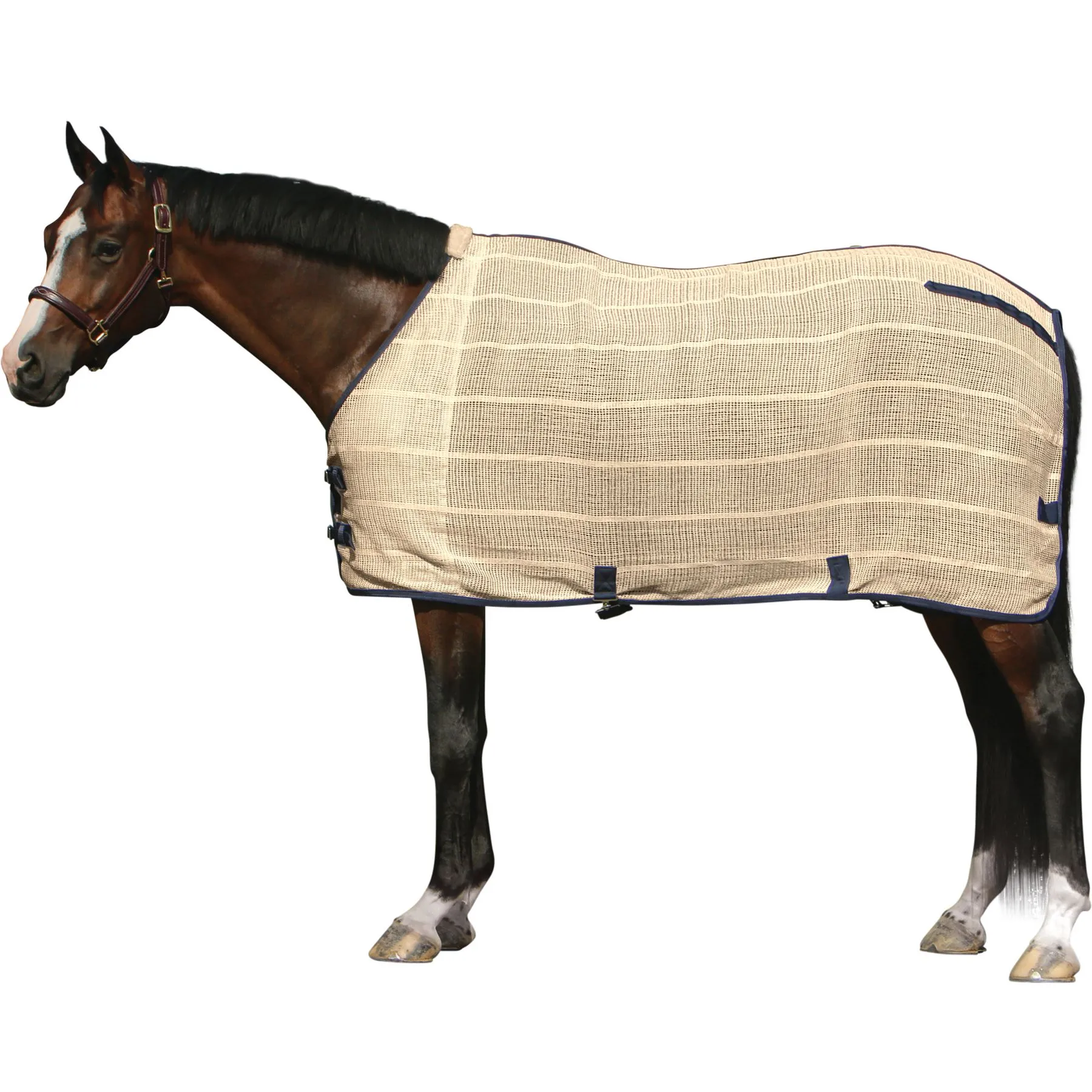 Dura-Tech® Irish Knit Anti-Sweat Stable Sheet - Breathable Horse Cooler Blanket for All Seasons 2 Dura-Tech® Irish Knit Anti-Sweat Stable Sheet - Breathable Horse Cooler Blanket for All Seasons - Image 2