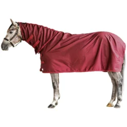 Dura-Tech® Duo-Fit™ Show Cover - Premium Horse Cooler Blanket for Rain & Shows -Schneiders Shop 16089 burgundy