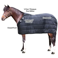 Adjusta-Fit V-FREE Pony Nylon Blanket Liner - Durable & Breathable Horse Stable Blanket