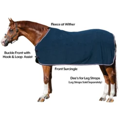 Dura-Tech® Polar Fleece Dress Sheet With Braid - Premium Horse Cooler Blanket