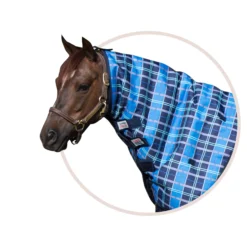 Dura-Tech® Viking Classic Euro 220g Medium Weight Plaid Pony Turnout Blanket Neck Cover - Horse Blankets & Hoods