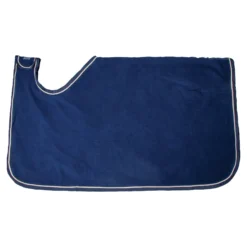 Dura-Tech Polar Fleece Quarter Horse Sheet With Tan Braid -Schneiders Shop 31979 navy