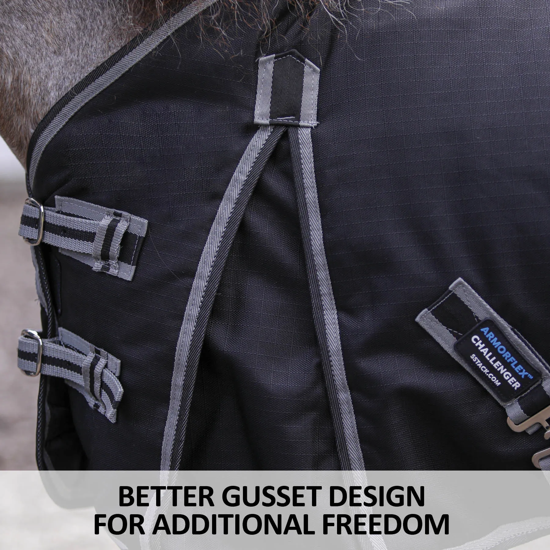 ARMORFlex® Challenger II Cutback Wither Adjusta-Fit® Surcingle Waterproof Horse Turnout Blanket 8 ARMORFlex® Challenger II Cutback Wither Adjusta-Fit® Surcingle Waterproof Horse Turnout Blanket - Image 8