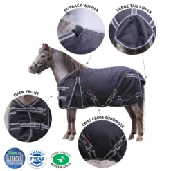ARMORFlex® Challenger II Cutback Wither Adjusta-Fit® Surcingle Waterproof Horse Turnout Blanket