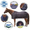 Adjusta-Fit Tekno-Quilt V-Free Leg Strap Heavyweight Horse Stable Blanket
