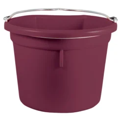 Dura-Tech® Platinum Flatback 20 Quart Horse Feeding & Water Bucket -Schneiders Shop 35344 burgundy