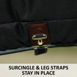 Adjusta-Fit SuperQuilt V-Free Leg Strap Horse Stable Blanket - Midweight | Horse Blankets -Schneiders Shop 36566 feature f overlay