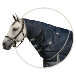 Dura-Tech® Viking Classic Euro 220g Medium Weight Horse Turnout Blanket with Neck Cover -Schneiders Shop 37480 navy