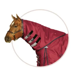 ARMORFlex® Challenger II V-Free Wither Relief And Cutback Turnout Sheet Neck Cover - Comfortable & Durable Horse Blanket Accessory -Schneiders Shop 38462 burgundy