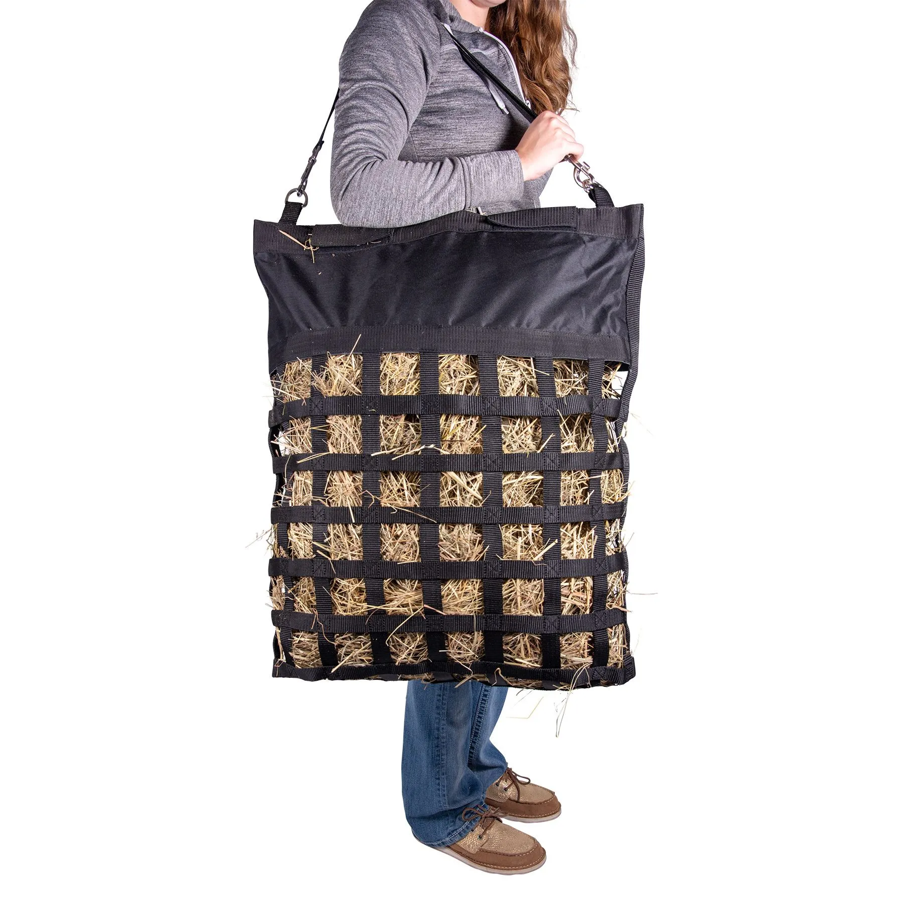 Dura-Tech® Easy Load Large Slow Feed Hay Bag - Heavy Duty Hay Feeder for Horses 2 Dura-Tech® Easy Load Large Slow Feed Hay Bag - Heavy Duty Hay Feeder for Horses - Image 2