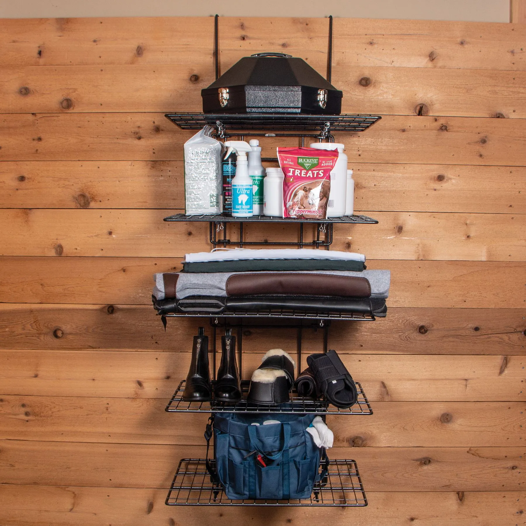 Easy-Up® Pro 5 Tier Main Frame with 5 Shelves | Premium Horse Grooming Rack & Tote Organizer | en_AU 4 Easy-Up® Pro 5 Tier Main Frame with 5 Shelves | Premium Horse Grooming Rack & Tote Organizer | en_AU - Image 4