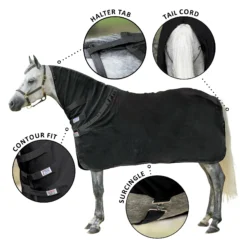 Dura-Tech Pony Fleece Contour Cooler - Horse Fleece Cooler Blanket for Shows & Training