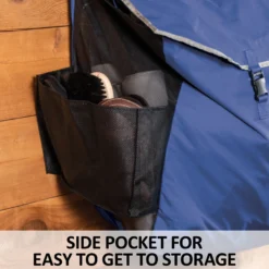 Dura-Tech® Deluxe Mesh Sided Stall Front Bag - Premium Equestrian Horse Blanket Storage -Schneiders Shop 41344 feature d overlay