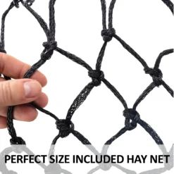 Easy-Up® Corner Hay Feeder Frame With Net | Durable Feeding Solution for Horses -Schneiders Shop 41364 feature d overlay