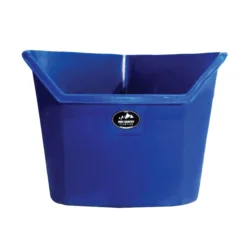 High Country Plastics Corner Feeder - Durable & Easy-to-Use Hay Feeder for Livestock -Schneiders Shop 41481 blue