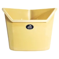 High Country Plastics Corner Feeder - Durable & Easy-to-Use Hay Feeder for Livestock -Schneiders Shop 41481 tan