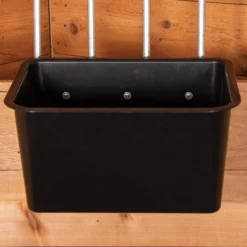 Dura-Tech® Large Hook-Over Feed Bucket - 8 Gallons - Heavy Duty Horse Feeder -Schneiders Shop 41505 alt c