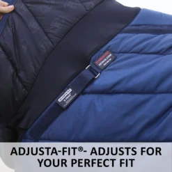 Adjusta-Fit Dura-Nylon V-Free Westcoast Combo Medium Weight Stable Blanket for Horses -Schneiders Shop 41638 feature b overlay