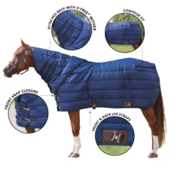 Adjusta-Fit Dura-Nylon V-Free Westcoast Combo Medium Weight Stable Blanket for Horses