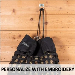 Dura-Tech® Full Bale Slow Feed Net Hay Bag - Durable Horse Hay Feeder - Large Capacity -Schneiders Shop 41680 feature f overlay