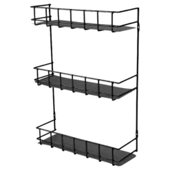 Easy-Up® 3 Tier Wire Basket Rack | Durable Horse Grooming Organizer | Australian Made -Schneiders Shop 41701 black
