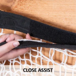 Dura-Tech® Easy Open 1.25" Slow Feed Knotless Hay Net - Durable Equine Hay Feeder -Schneiders Shop 41816 feature e overlay