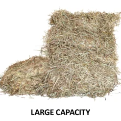 Easy-Up® Slow Feed Corner Floor Hay Rack - Durable Horse Hay Feeder -Schneiders Shop 42409 feature c overlay