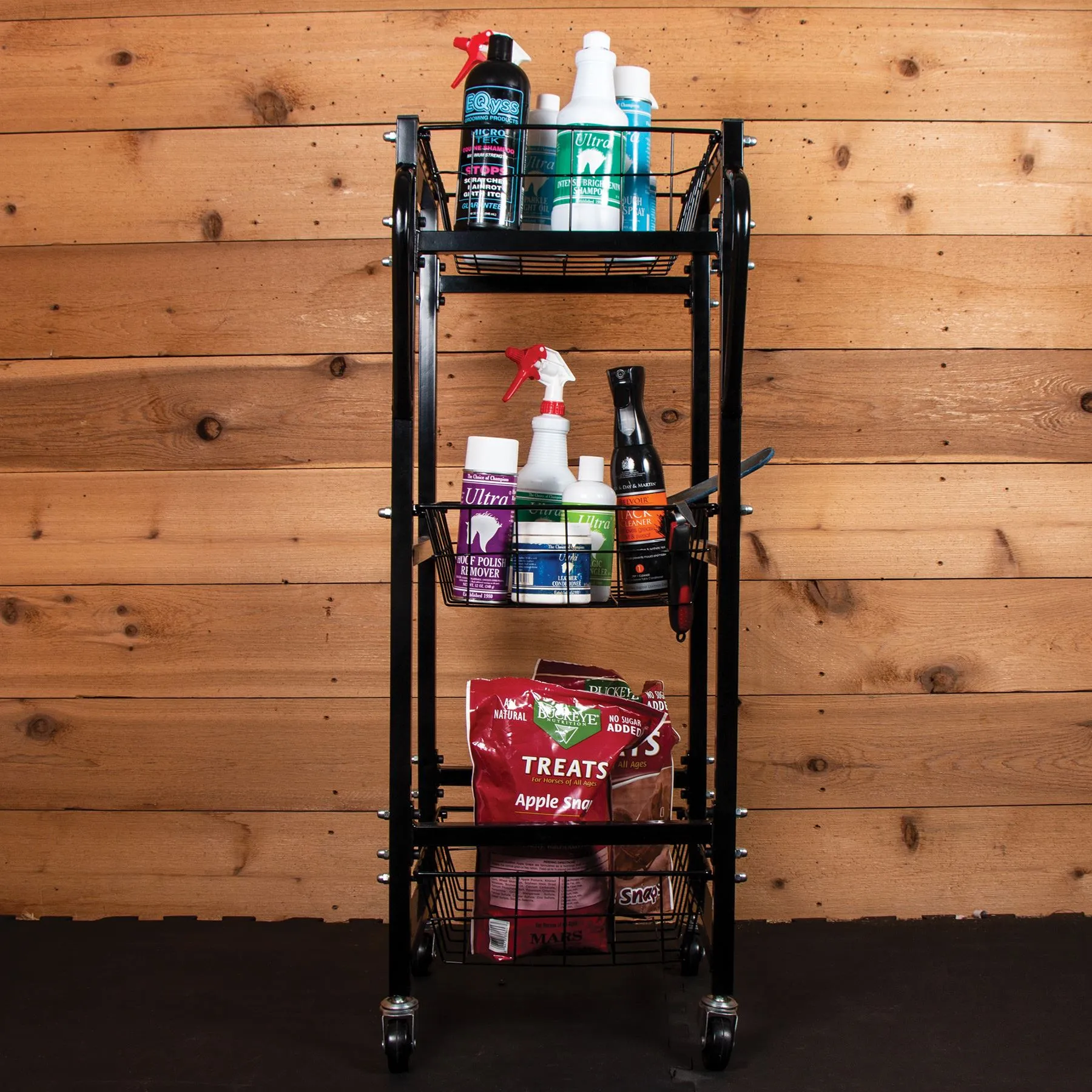 Easy-Up® Rolling 3-Basket Cart | Premium Horse Grooming Organizer | Mobile Storage Solution for Equestrians 4 Easy-Up® Rolling 3-Basket Cart | Premium Horse Grooming Organizer | Mobile Storage Solution for Equestrians - Image 4