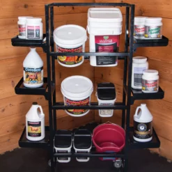 Easy-Up® Supplement Storage Cart - Durable Horse Feeder Organizer for Efficient Feeding -Schneiders Shop 42445 alt a