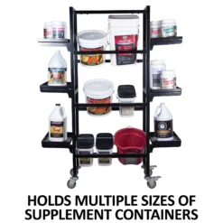 Easy-Up® Supplement Storage Cart - Durable Horse Feeder Organizer for Efficient Feeding -Schneiders Shop 42445 feature b overlay