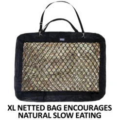 Dura-Tech® Large Slow Feed Net Hay Bag - Heavy Duty Horse Hay Feeder -Schneiders Shop 42590 feature a overlay