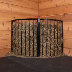 Easy-Up® Corner Floor Hay Rack - No Lid | Durable Hay Feeder for Horses & Livestock