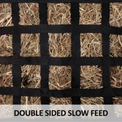 Dura-Tech® Double Strength Slow Feed Hay Bag for Horses - Heavy Duty Feeding Solution -Schneiders Shop 42702 feature c overlay