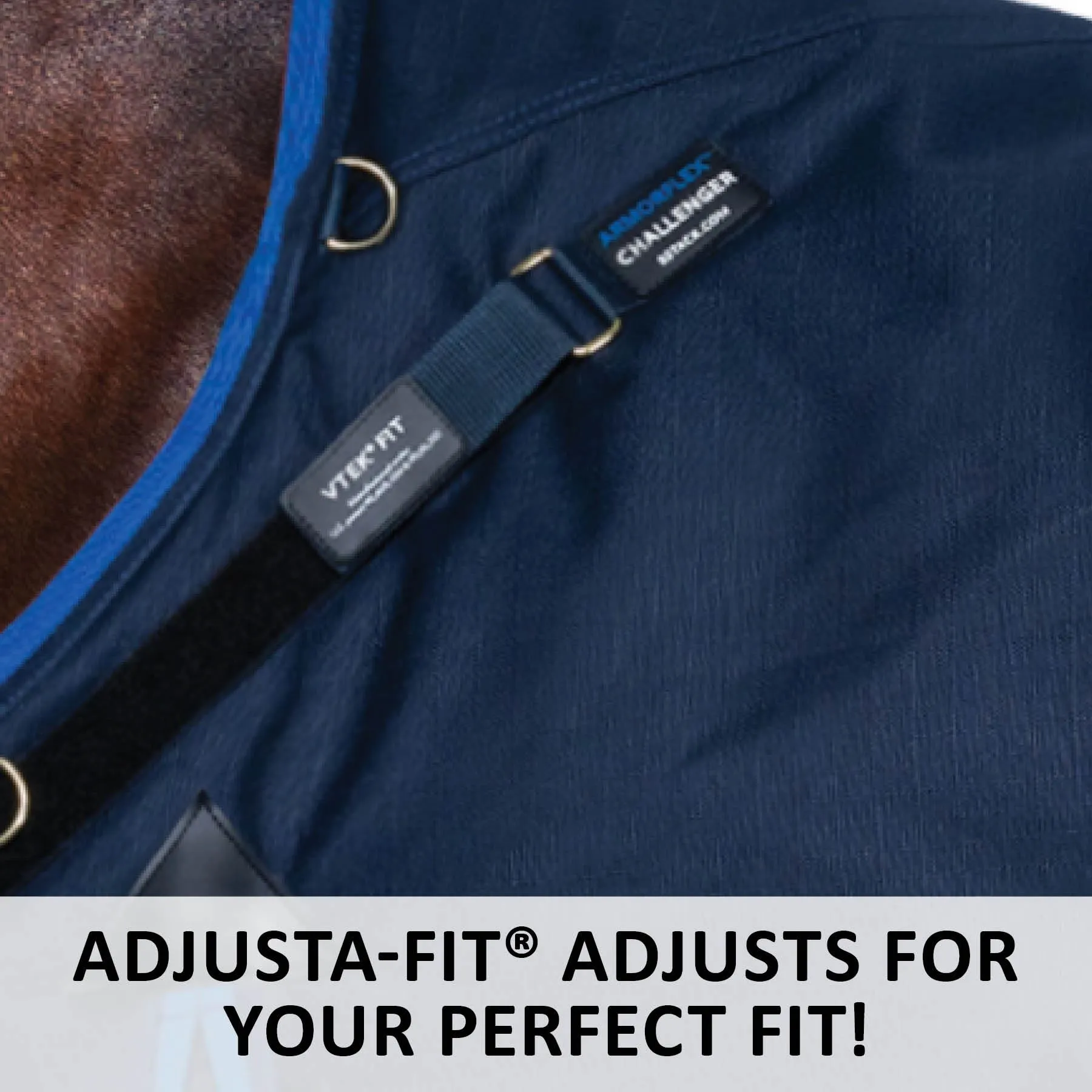 ARMORFlex® Challenger VTEK® Wither Relief Adjusta-Fit® 220g Medium Weight Youngster Turnout Blanket - Waterproof Horse Blanket for Comfort & Durability 5 ARMORFlex® Challenger VTEK® Wither Relief Adjusta-Fit® 220g Medium Weight Youngster Turnout Blanket - Waterproof Horse Blanket for Comfort & Durability - Image 5