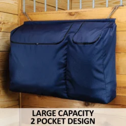 Dura-Tech® 2 Pocket Water Resistant Stall Front Bag | Equestrian & Horse Blanket Organizer -Schneiders Shop 42841 feature b overlay