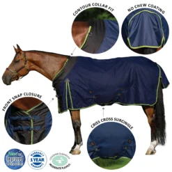 StormShield® Contour Collar No Chew Surcingle - Medium Weight Waterproof Turnout Blanket for Horses 220g